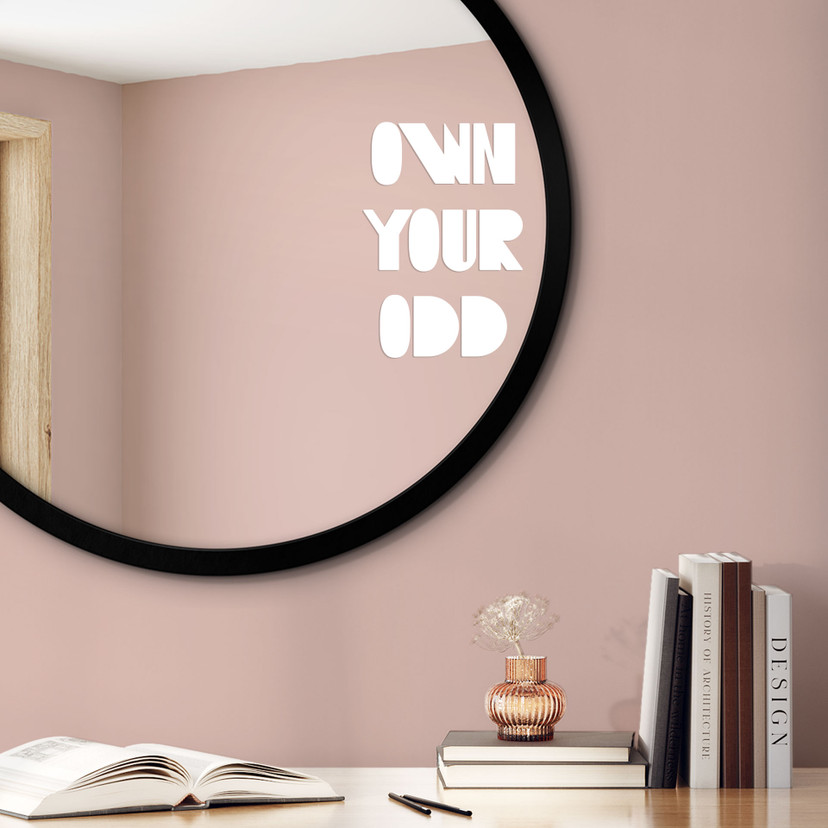 Wallsticker Spiegel Sticker Own your odd