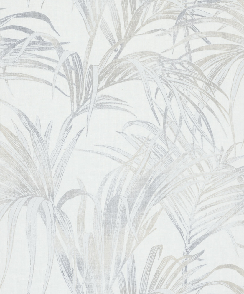 Blomstret tapet Novamur Kylie hvid, beige