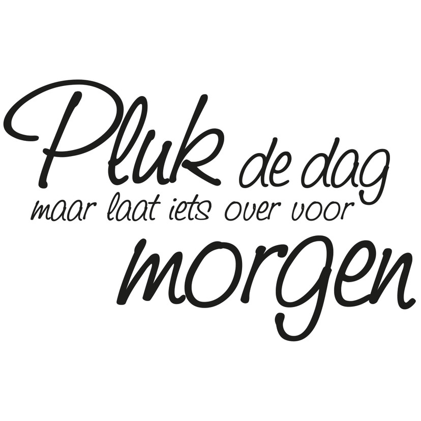 Wandtattoo Pluk de dag...