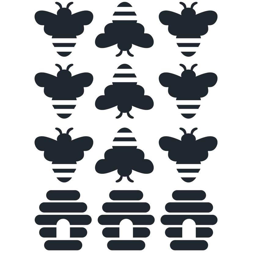 Wandtattoo Bienen Set