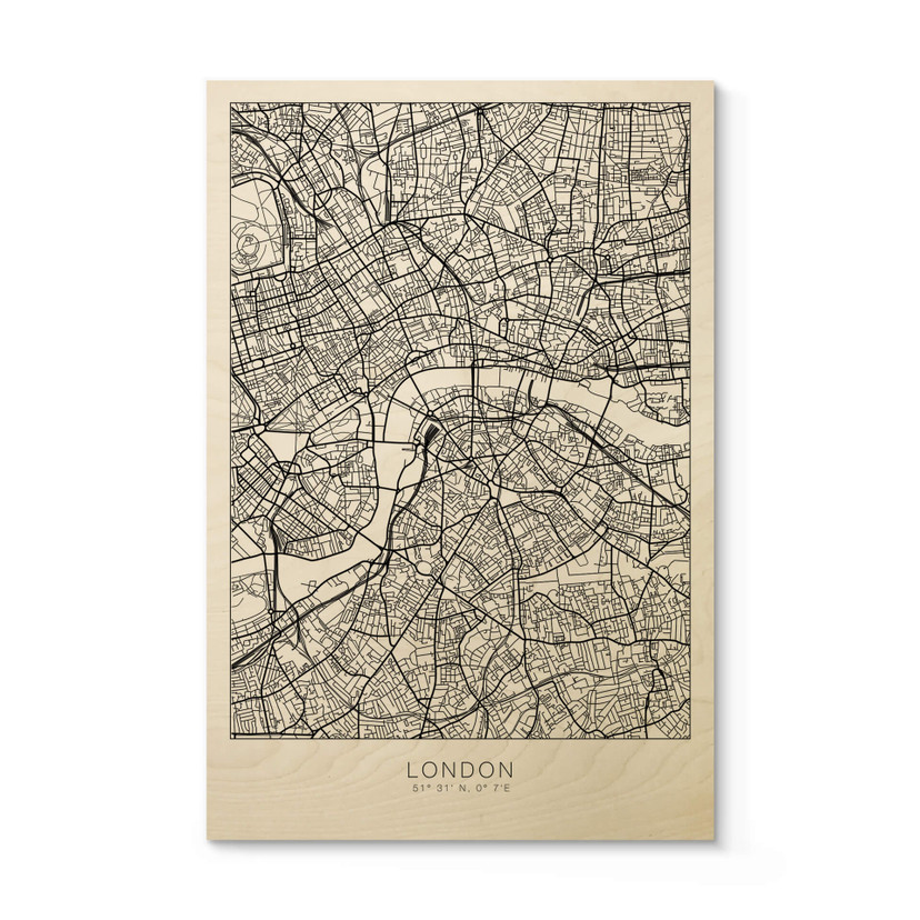 Plakat drewniany Londynu