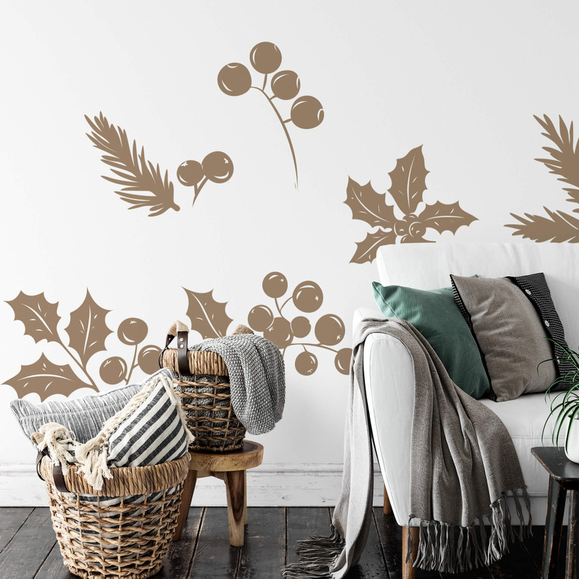 Wallsticker Vægklistermærke - Mistelten sæt
