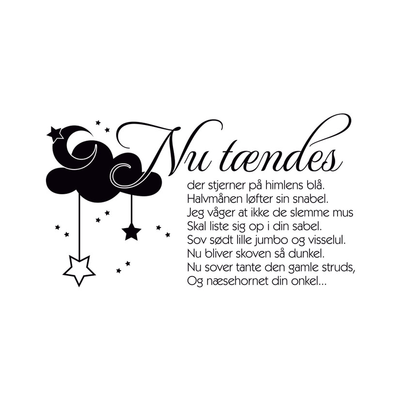 Wallsticker Nu tændes der stjerner...