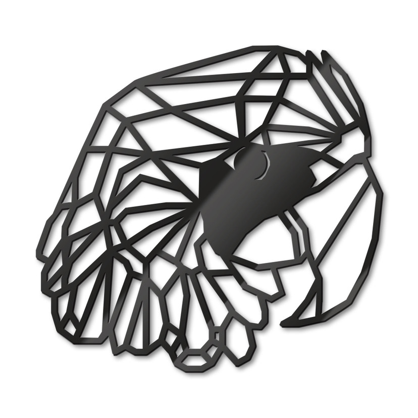 Akrylowa dekoracja Papuga origami