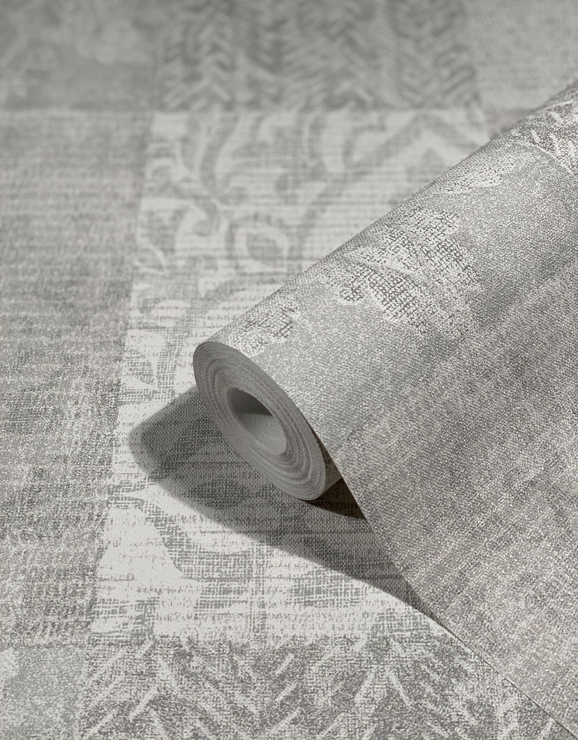 grafisk tapet, non-woven tapet Novamur Yvi greige