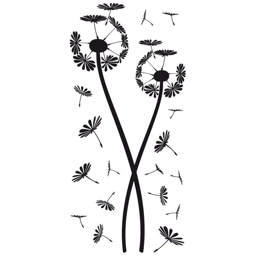 Wallsticker Mælkebøtte Knage (inkl. 3 kroge)