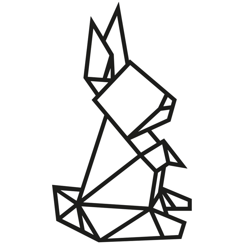 Muursticker Origami Haas