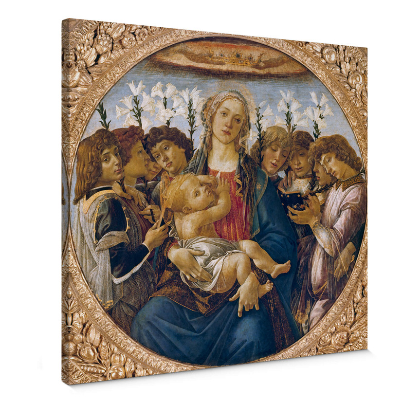Obraz na płótnie Botticelli - Maryja z dzieciątkiem i śpiewającymi aniołami