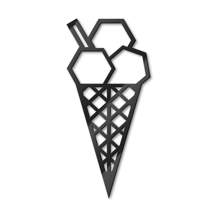 Dekoracja akrylowa Lody origami