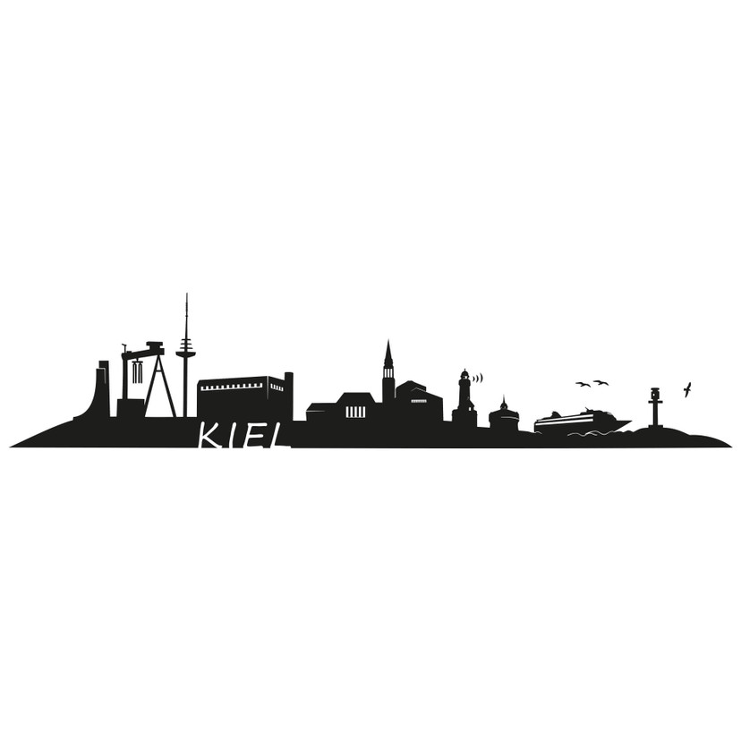 Wandtattoo Kiel Skyline