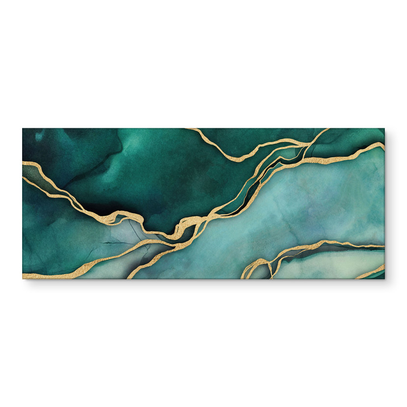 Køkken backsplash Marmor i guld-grønt - Haase