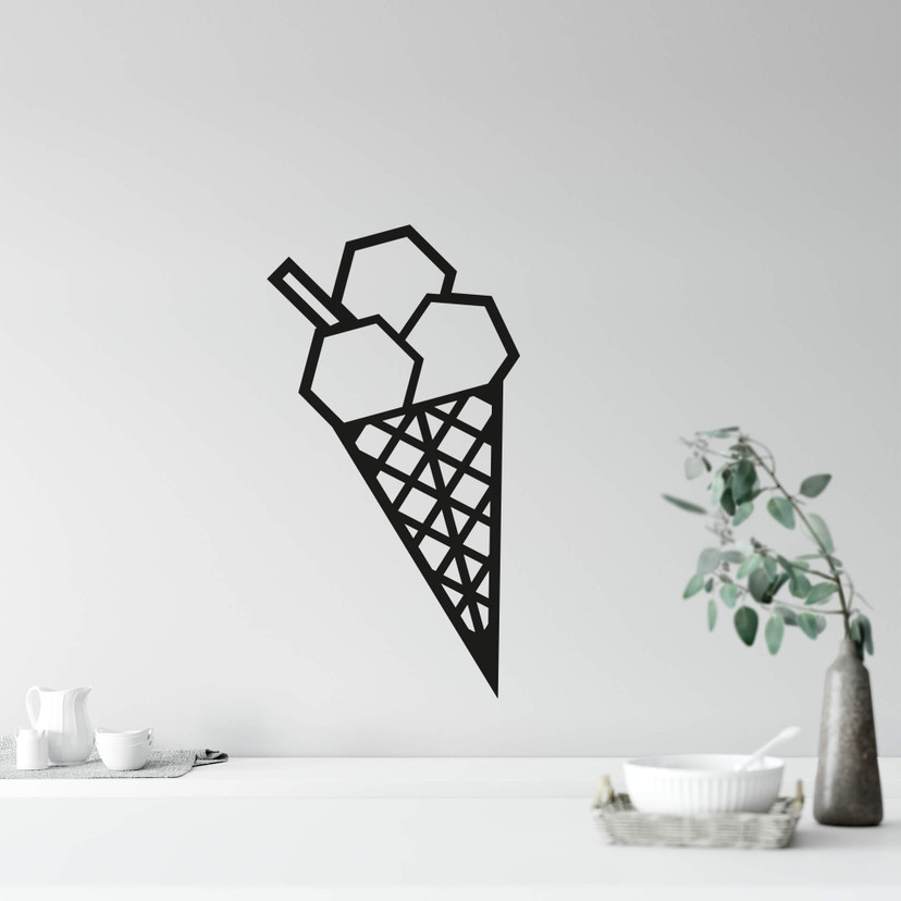 Muursticker origami ijs