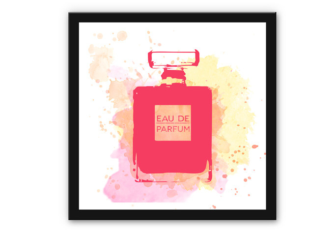 Tableau Forex - Eau de parfum aquarelle - rose