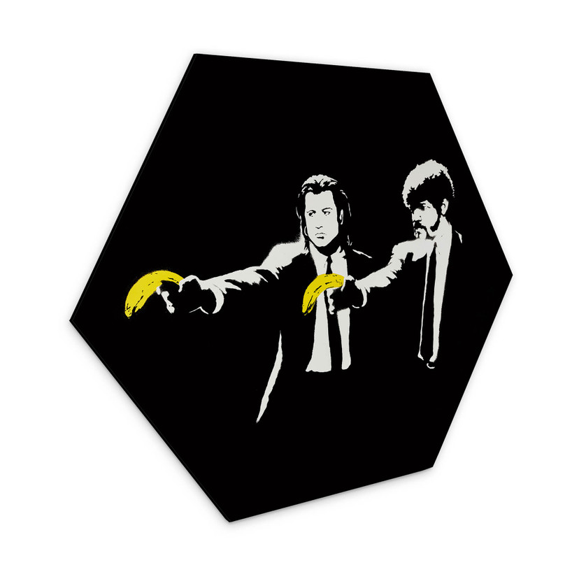 Hexagone - Alu-dibond Banksy - Pulp Fiction