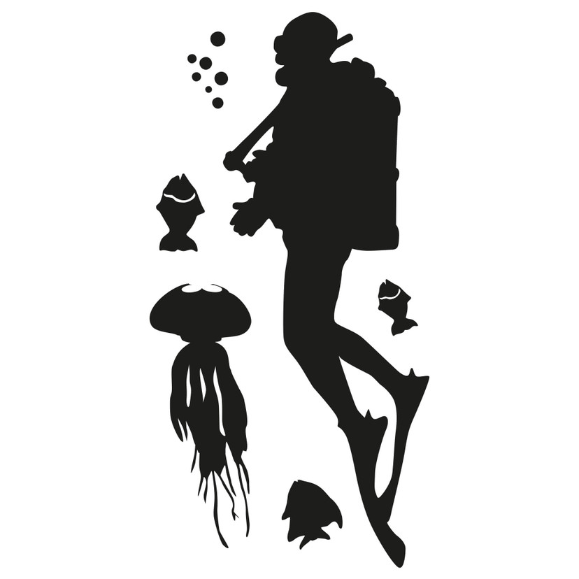 Wallsticker Dykker 03