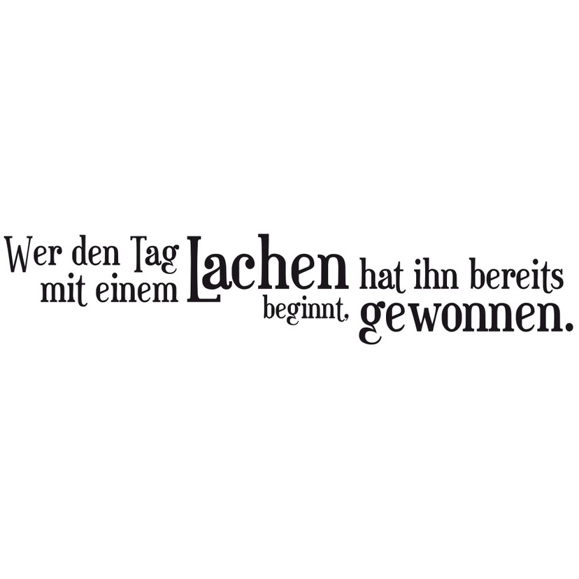Wandtattoo Wer den Tag... 2