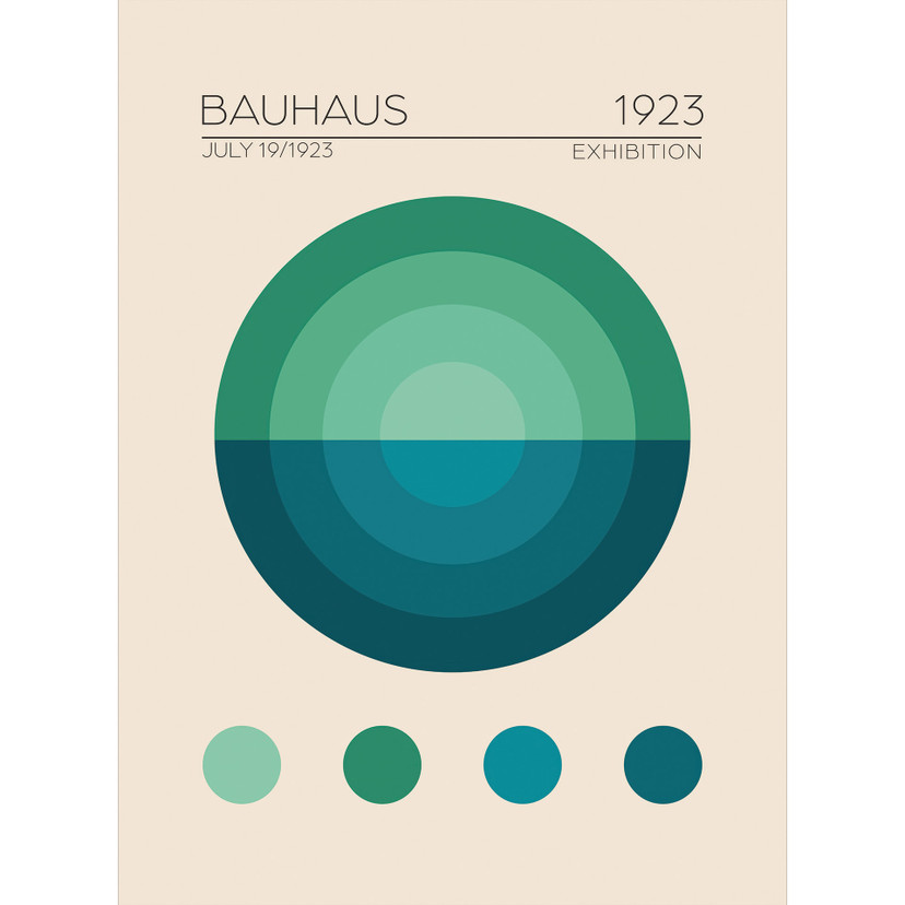 Fotomural Bauhaus Mavi Daire - Tunaboylu