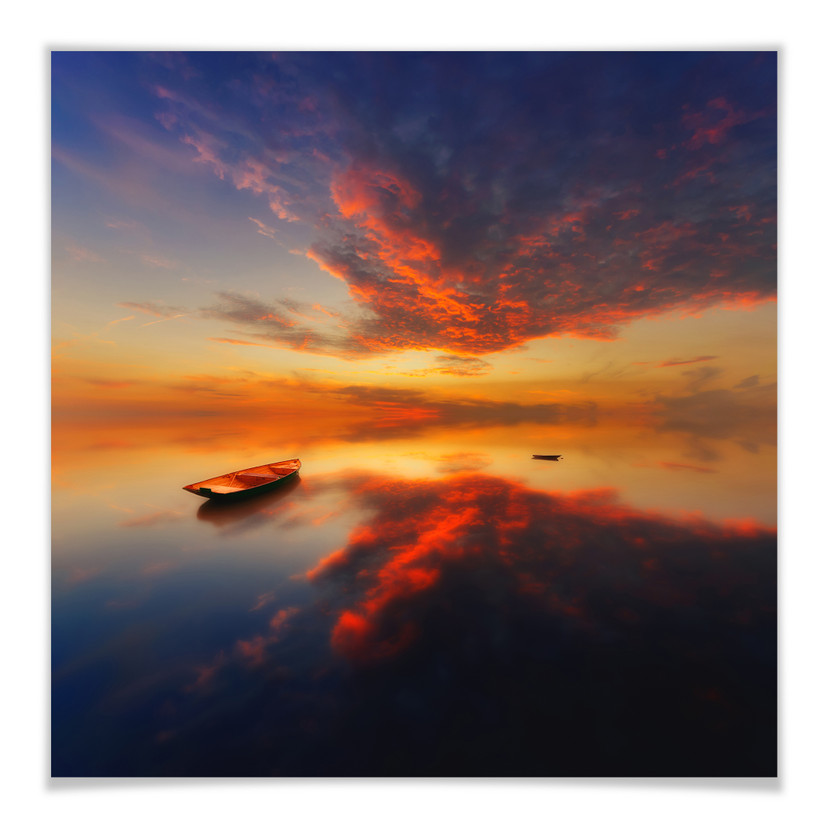 Poster - Krol - Coucher de soleil - carré