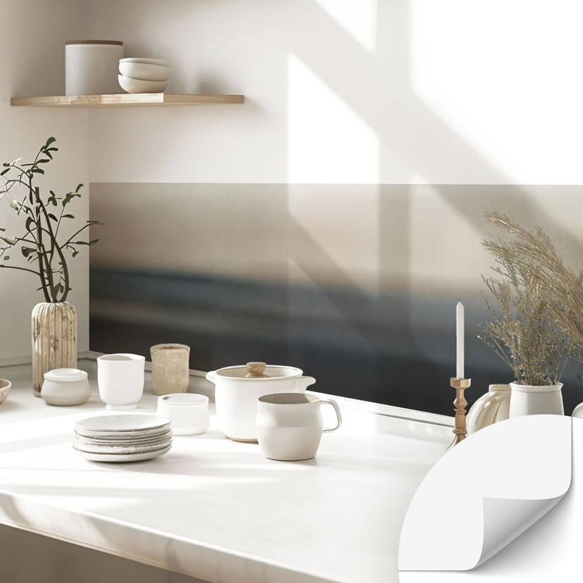 Autoadesivo Pannello da Cucina Rotko Sand - Orizzonte Minimalista - Sir Edward x Grigory Gladarev
