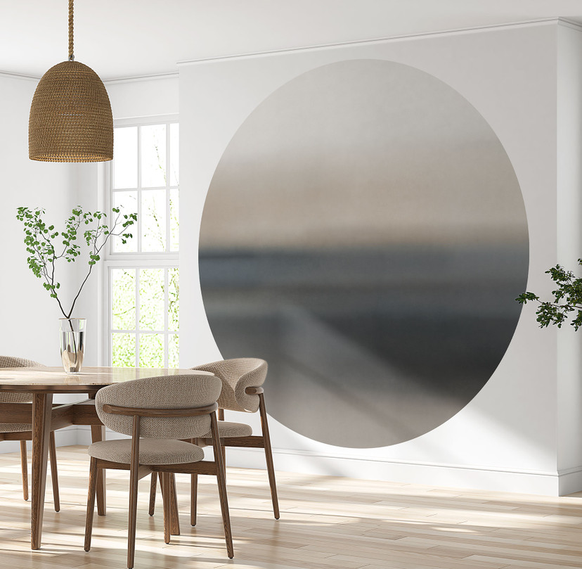 Papier Peint Photo Rotko Sand - Horizon Minimaliste - Sir Edward x Grigory Gladarev - Rond