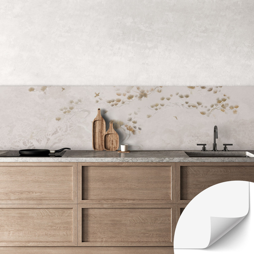 Selbstklebende Küchenrückwand Elegante Kiefer im asiatischen Stil - Ms Tiff