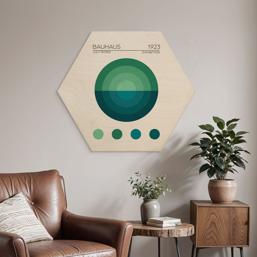 Sekskantet træ Bauhaus Mavi Daire - Tunaboylu