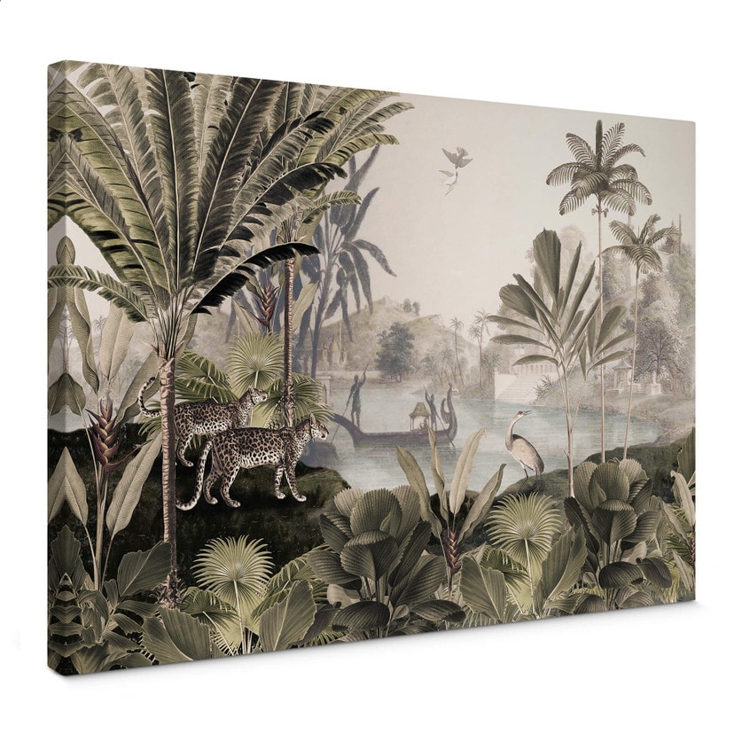 Tableau sur toile Sir Edward - Paysage avec des léopards