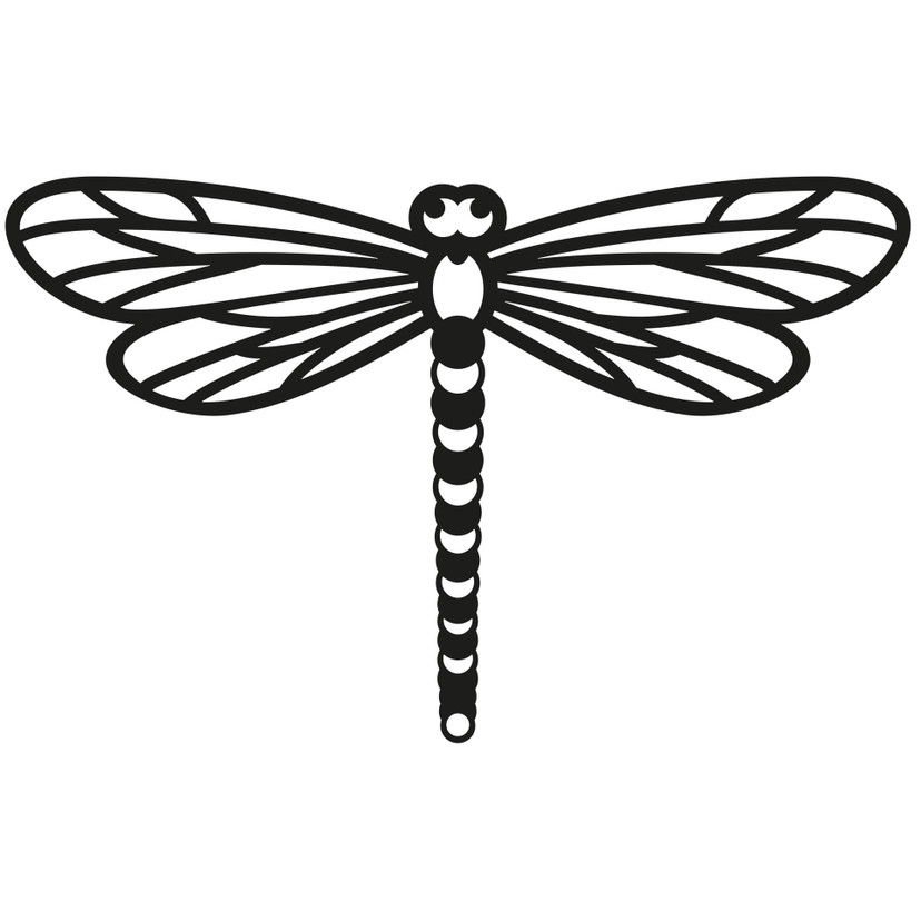 Muursticker origami libelle