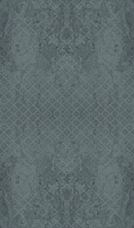 Papier peint aspect béton ornements gris 2,70 x 1,59m