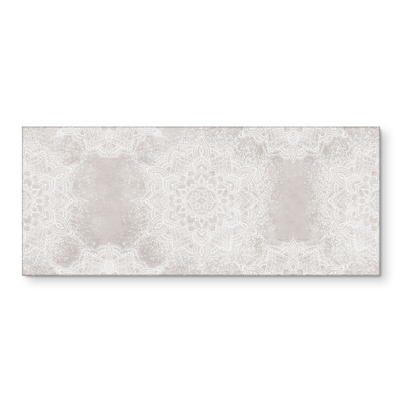 Stænkplade til køkken Blød mandala på grå-beige - Bloomery Decor
