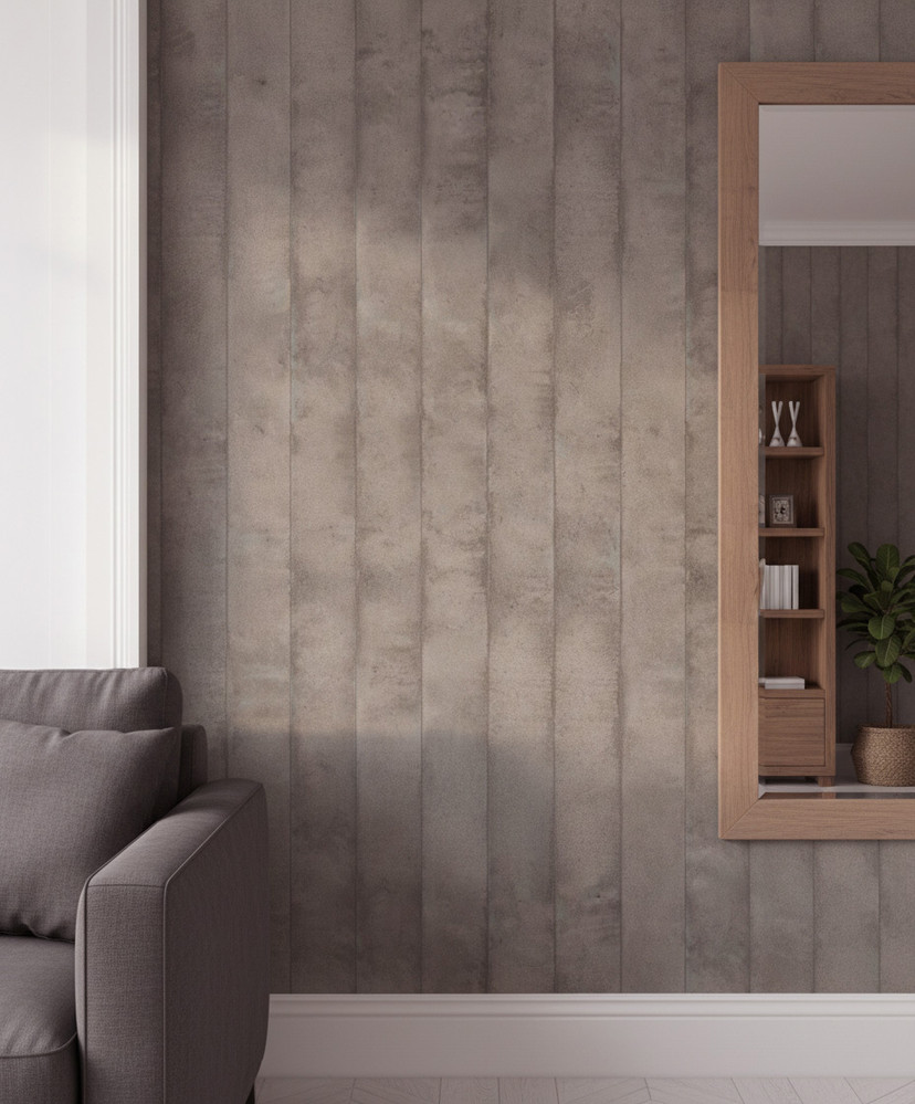 Tapeta z włókniny o nowoczesnej fakturze w kolorze brązowym