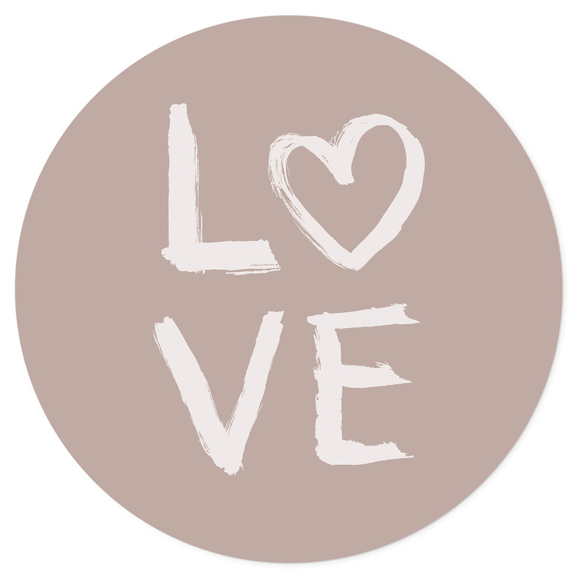 Naklejka na ścianę Eleonora - Love brushstrokes - Round