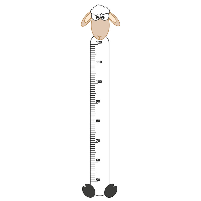 Wallsticker Målebånd - Får