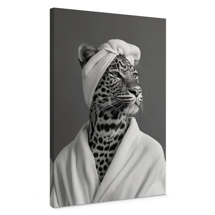 Canvas schilderij royal spa time-out met luipaard - Rahner