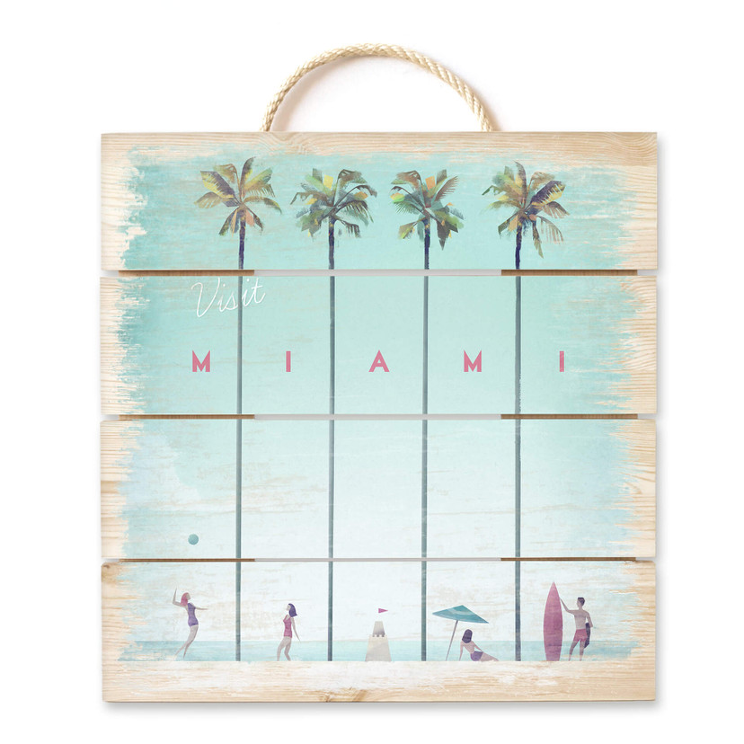 Obraz drewniany Rivers - Miami - 40x41,5 cm