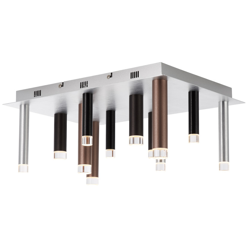 Deckenleuchte Eddy, braun, 35 x 50 cm, Metall Deckenlampe