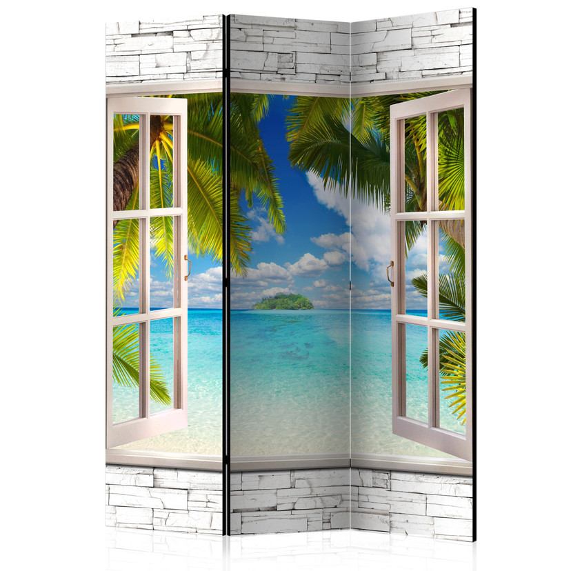Screen room divider - Dream island, 3-delt - 135x172 cm