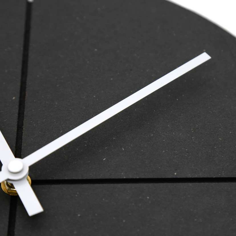 MDF Wanduhr schwarz lautlos - Rund Ø30 cm
