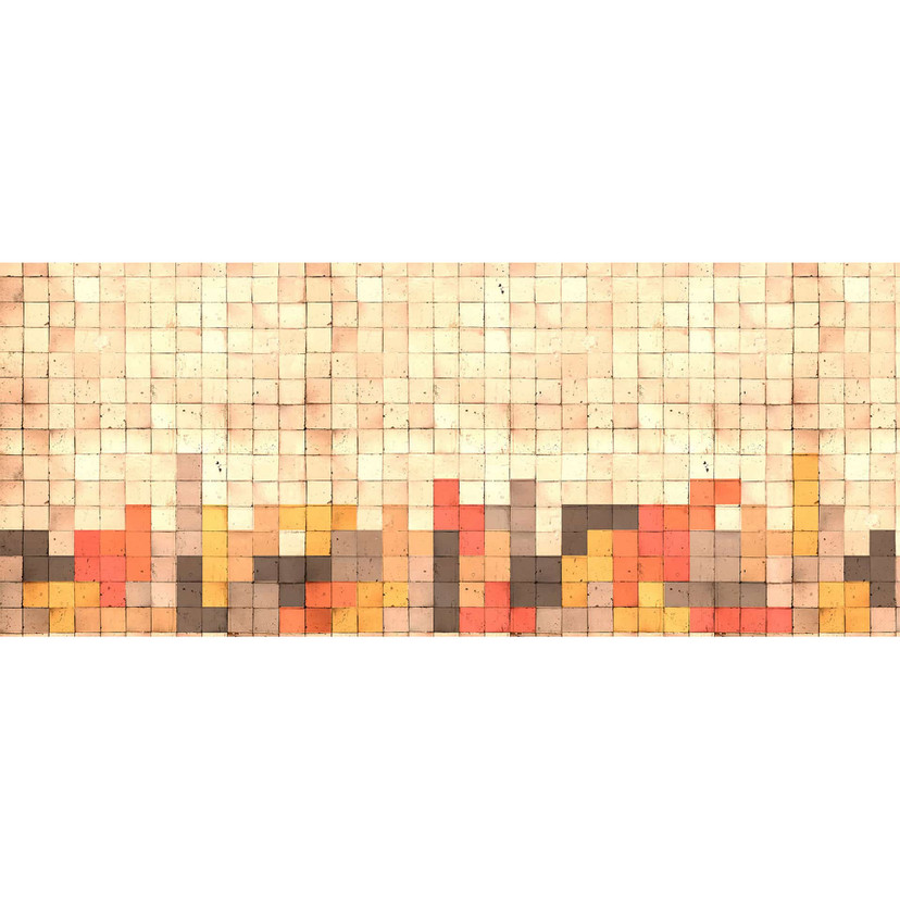 Architects Paper Papier peint photo Atelier 47 Mosaic Tetris beige, orange