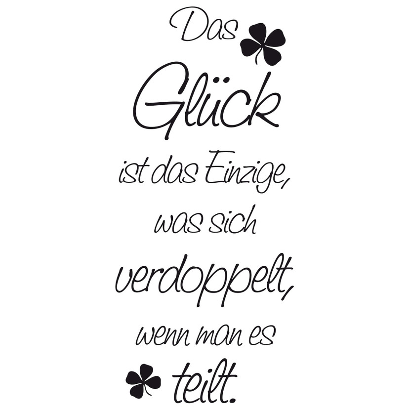 Wandtattoo Glück ist das Einzige... 1