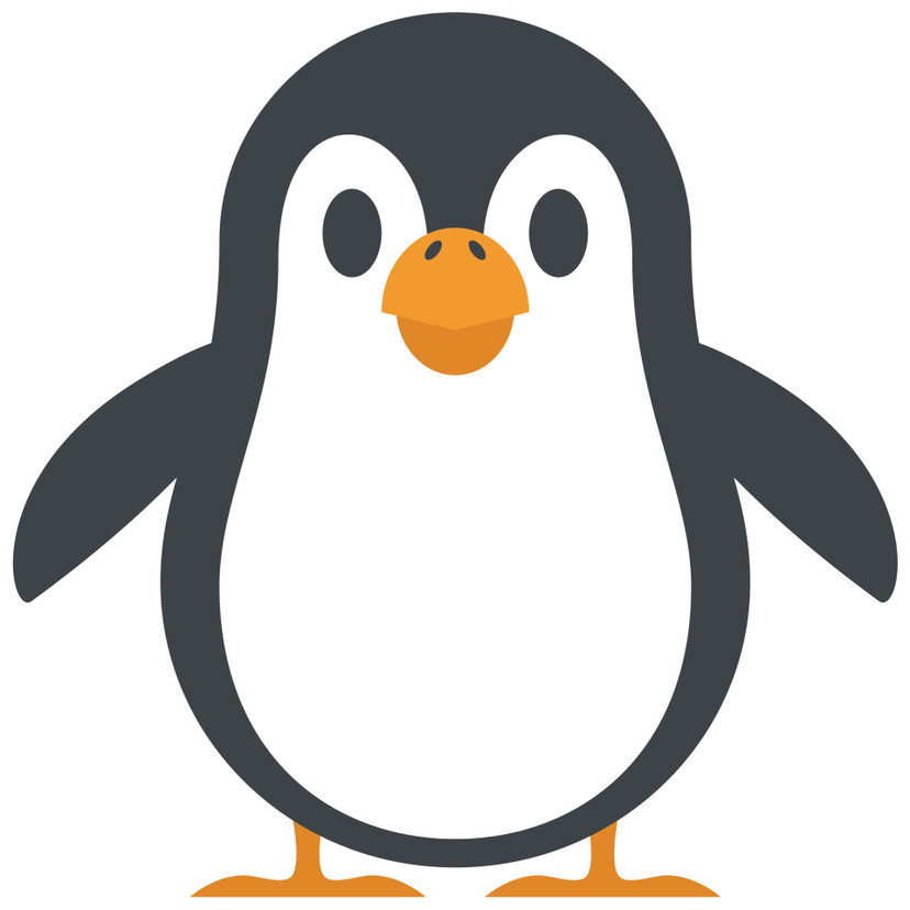 Muursticker Emoji Pinguin