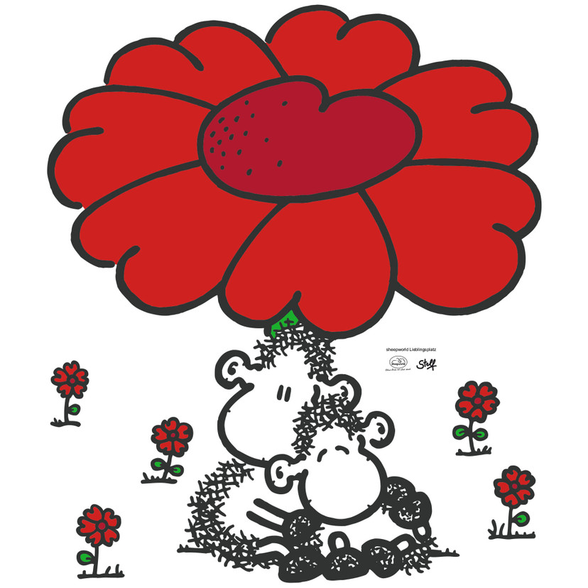 Muursticker Sheepworld - Lievelingsplek
