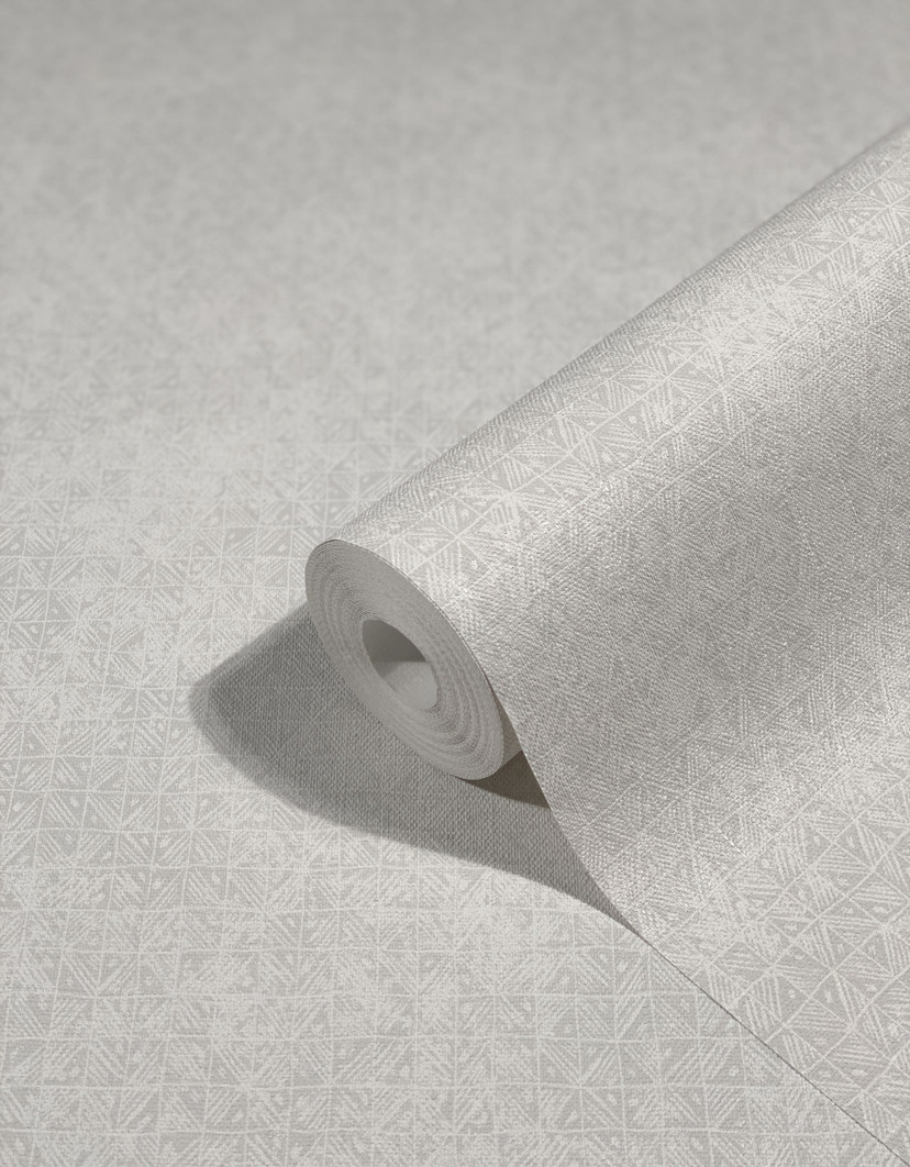grafisk tapet, non-woven vægbeklædning Novamur Yvi greige