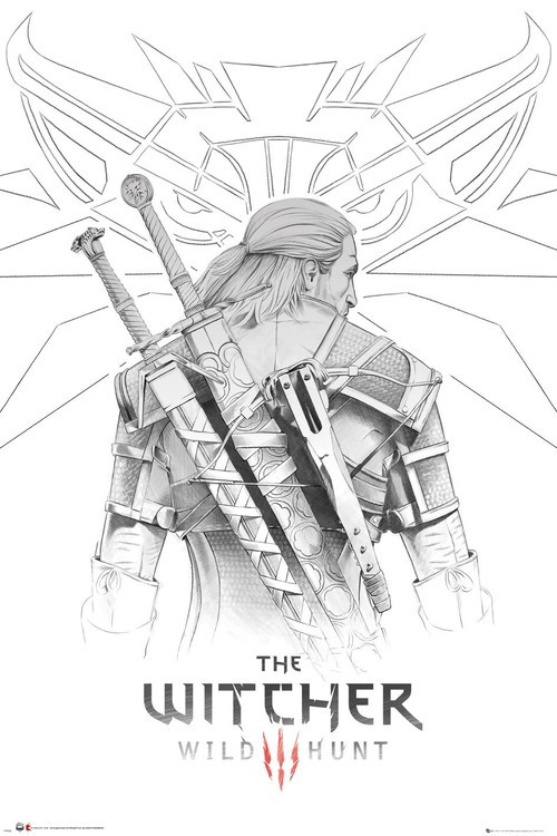 Poster, film poster The Witcher - Geralt Sketch 61x91,5 cm