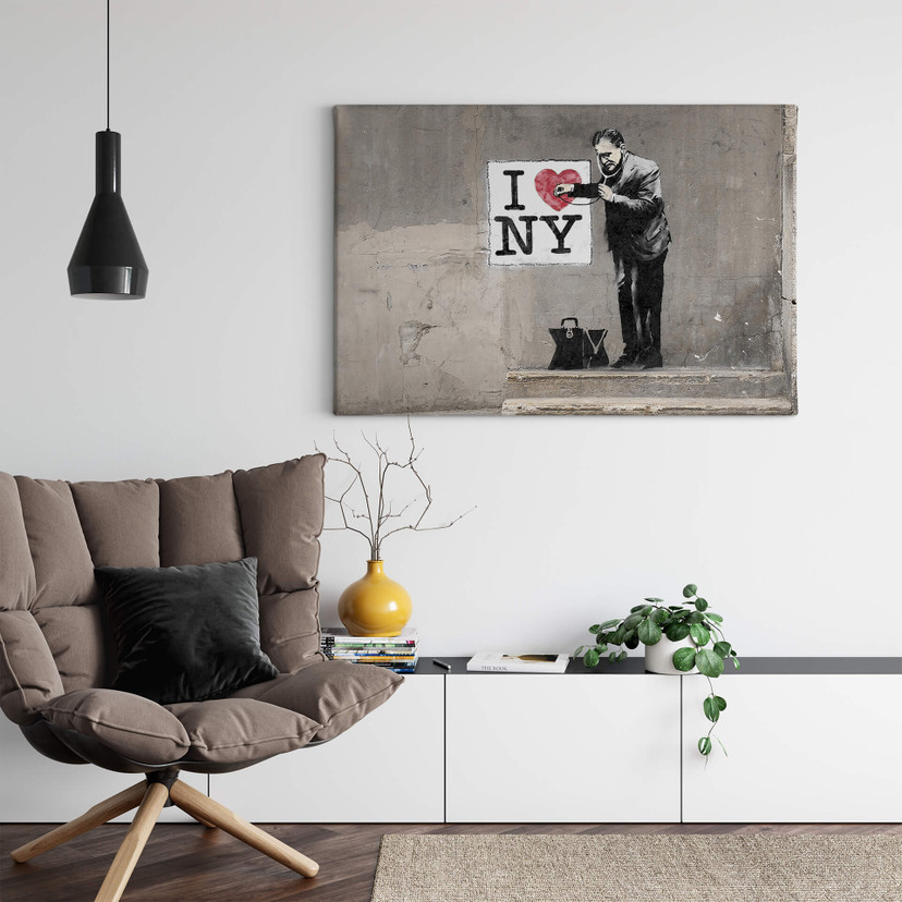 Obraz na płótnie Banksy - Kocham Nowy Jork