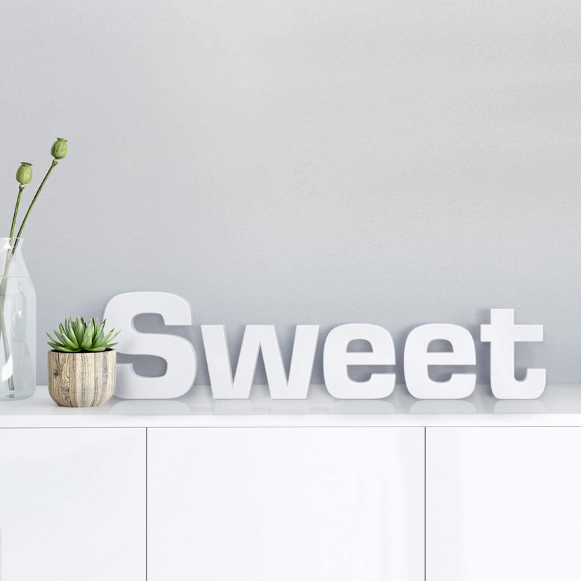 Litery ozdobne 3D Sweet