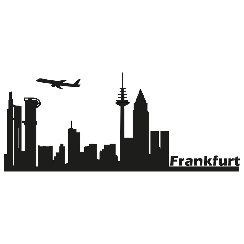Sticker mural - Les gratte-ciel de Francfort 1