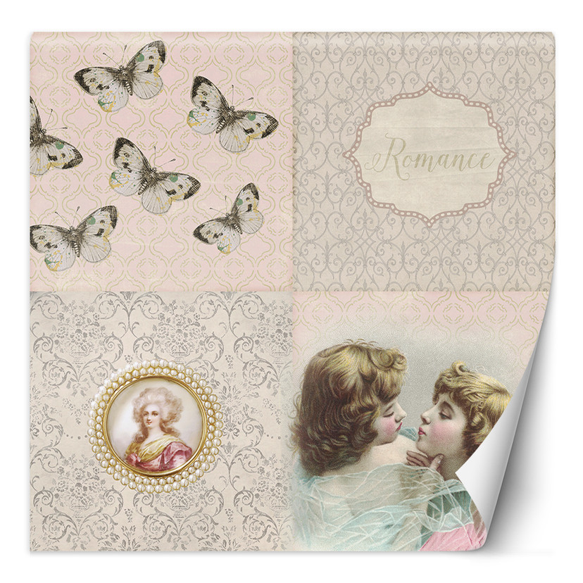 Fototapete, Abstrakte Collage Vintage Retro - Andrea Haase