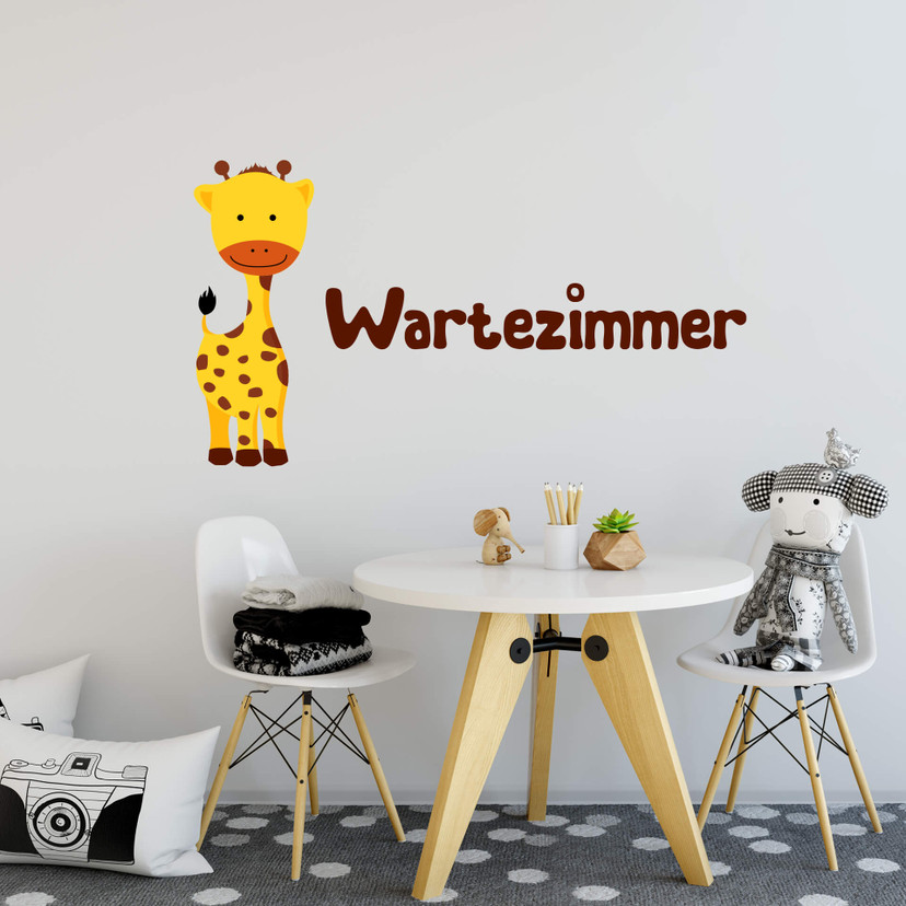 Wandtattoo Wartezimmer Babygiraffe