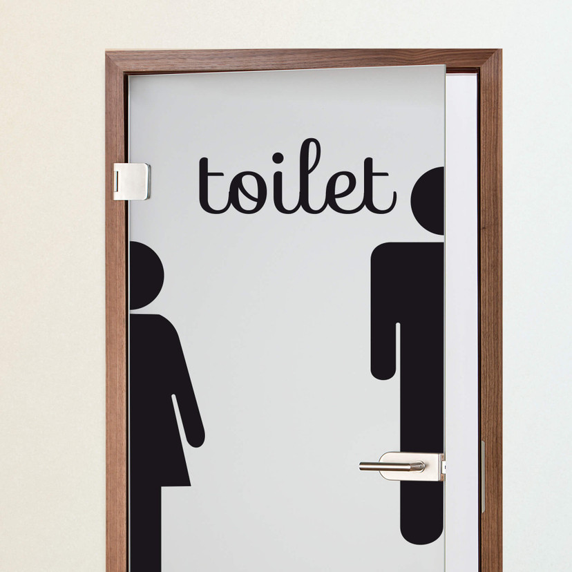 Man & Woman toiletskilt wallsticker